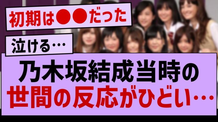 乃木坂結成当時の世間の反応がコチラwww【乃木坂46・乃木坂工事中・乃木坂配信中】