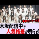 乃木坂配信中で現状の人気格差が明らかに【乃木坂46】