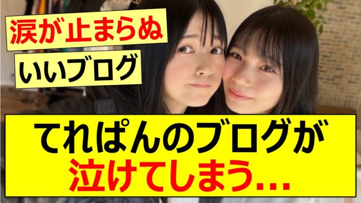 【乃木坂46】てれぱんのブログが泣けてしまう…【ネットの反応】【反応集】