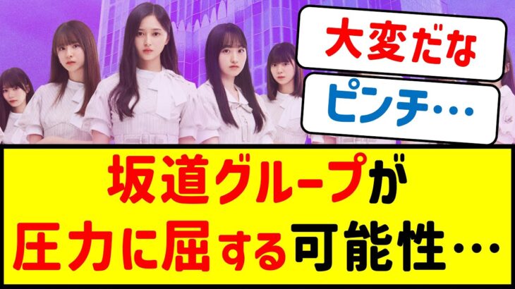 坂道グループが圧力に屈する可能性が浮上か…？【乃木坂46・櫻坂46・日向坂46・坂道グループ・坂道シリーズ・ネットの反応集】