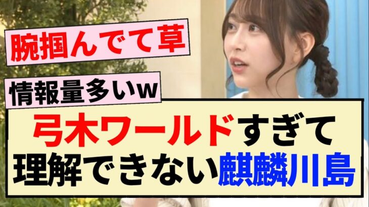 【ラヴィット!】弓木ワールドすぎて理解できない麒麟川島ww【乃木坂46・弓木奈於】