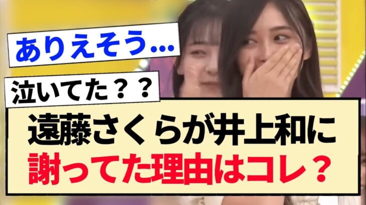 【乃木坂工事中】遠藤さくらが井上和に謝ってた理由はコレ？【乃木坂46・お歳暮グランプリ】