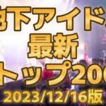 【最新地下アイドルランキング200】活動内容の量と質でデジタルに集計、今が旬の地下アイドル２００組をご紹介～