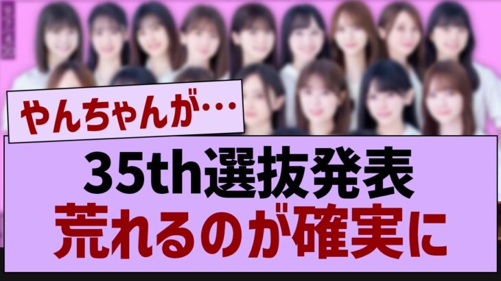 35th選抜発表、荒れるのが確実に【乃木坂工事中・乃木坂46・乃木坂配信中】