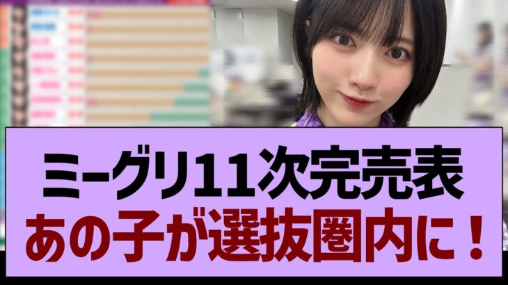 ミーグリ11次完売表、あの子が選抜圏内に⁉【乃木坂工事中・乃木坂46・乃木坂配信中】