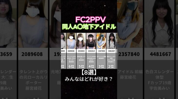 【fc2】地下アイドルの流⚪︎まとめ#美女 #おすすめ #ランキング #可愛い