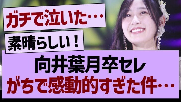 【速報】向井葉月卒セレ、がちで感動的すぎた件…【乃木坂46・乃木坂工事中・乃木坂配信中】