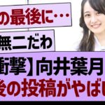 【衝撃】向井葉月の最後の投稿がやばい…【乃木坂46・乃木坂工事中・乃木坂配信中】