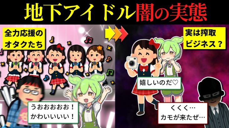 月給3万円…ファンは養分…。過酷すぎる地下アイドルの実態をずんだもんで解説してみた