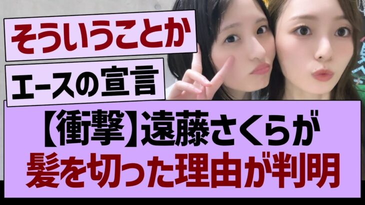 遠藤さくらが、髪を切った理由が判明する！【乃木坂46・乃木坂工事中・乃木坂配信中】