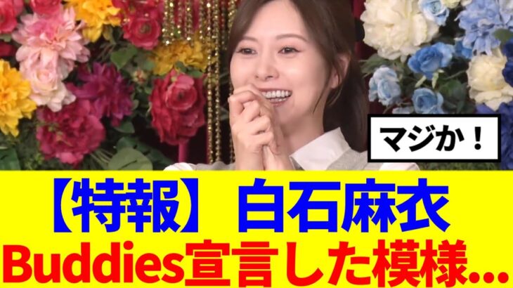 【元乃木坂46】白石麻衣、Buddies宣言した模様！！！
