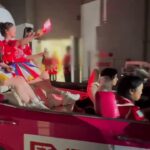 AKB48 小栗有以 八木愛月 佐藤綺星 リリーフカーで約4万人の前に登場🚗❤️‍🔥 #福岡ソフトバンクホークス #鷹祭SUMMERBOOST #アイドル