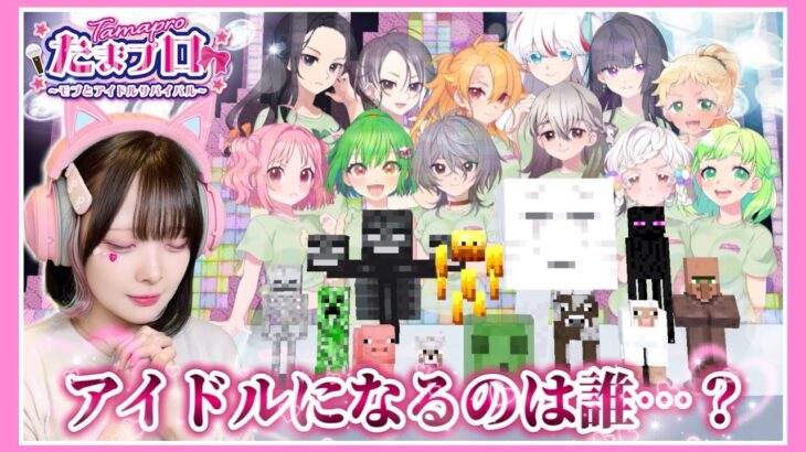 この美少女モブの中から『４人がアイドルデビュー』します…🎤🎀～最終話～【マイクラ  / Minecraft】【たまちゃん】