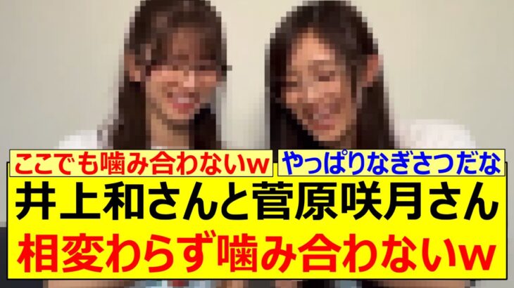 井上和さんと菅原咲月さん、相変わらず噛み合わないwww【乃木坂46・乃木坂配信中・乃木坂工事中】