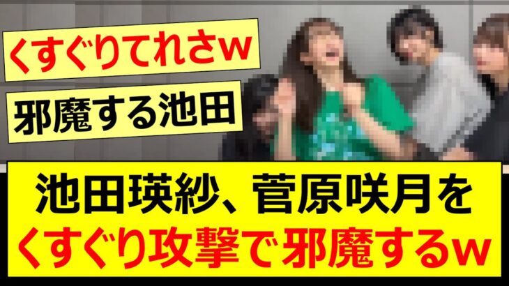 池田瑛紗さん、菅原咲月さんをくすぐり攻撃で邪魔するwww【乃木坂46・中西アルノ・岡本姫奈・乃木坂配信中・乃木坂工事中】