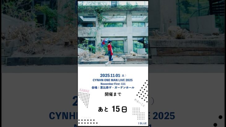 ワンマンまでまもなく2週間🔜 2025.11.01(土)はCYNHNワンマンライブ✨#アイドル #青 #スウィーニー #cynhn #ワンマンライブ #ライブ