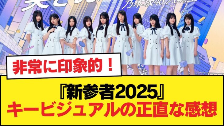 『新参者2025』キービジュアルの正直な感想w【乃木坂46】