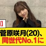 【朗報】菅原咲月(20)、同世代No.1に【乃木坂46】