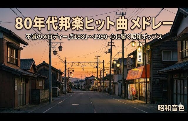 【80年代邦楽】不滅のメロディー🎵1981〜1990年ヒット曲メドレー｜心に響く昭和ポップス特集【記憶のメロディー】昭和音色