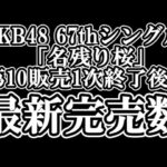 2/26時点 AKB48 『67thシングル「名残り桜」』握手会参加権利付き  メンバー別 完売数について48古参が思うこと【AKB48/握手会】