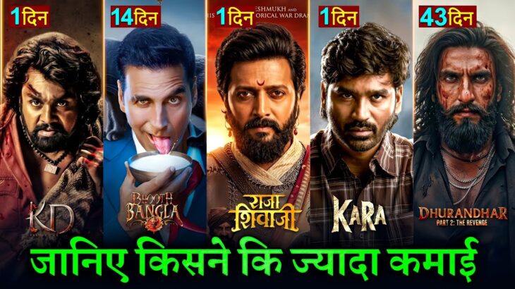 Bhooth Bangla Box Office Collection, KD The Devil, KARA,  Dhurandhar 2, Raja Shivaji Collection,