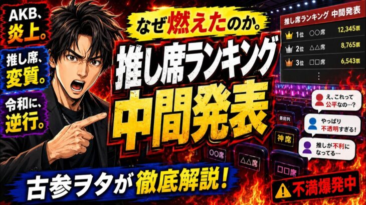 なぜ燃えたのか。「推し席ランキング中間発表」を48古参視点で解剖する。【AKB48】