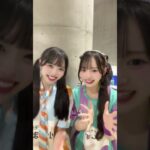 ヒロインズ体育祭でパラディークさんの浜辺しずくちゃん💜と一緒に撮らせていただきました～‼️🎀✨✨#パラディーク #iLiFE #浜辺しずく ちゃん #小熊まむ #アイドル