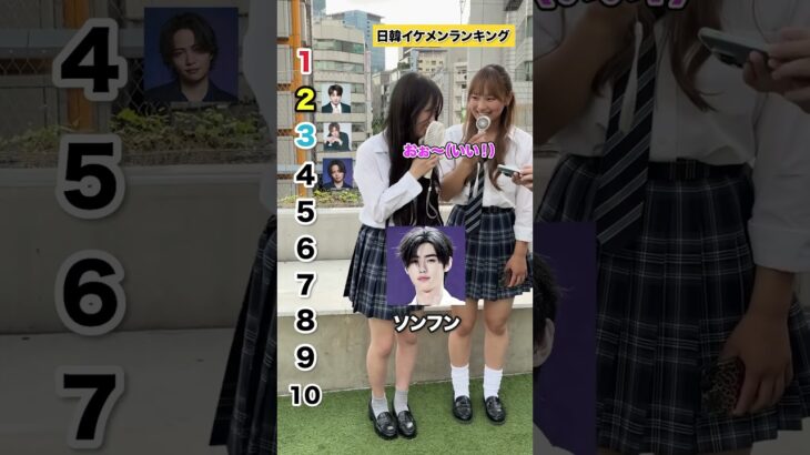 日韓イケメンランキング#インタビュー #クイズ #アイドル