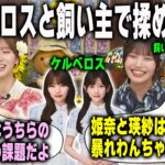 誰がケルベロスで誰が飼い主なのかで揉める菅原咲月と中西アルノと岡本姫奈と池田瑛紗　乃木坂46