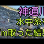 水中糸を7m取ったら 感度はビンビンだった