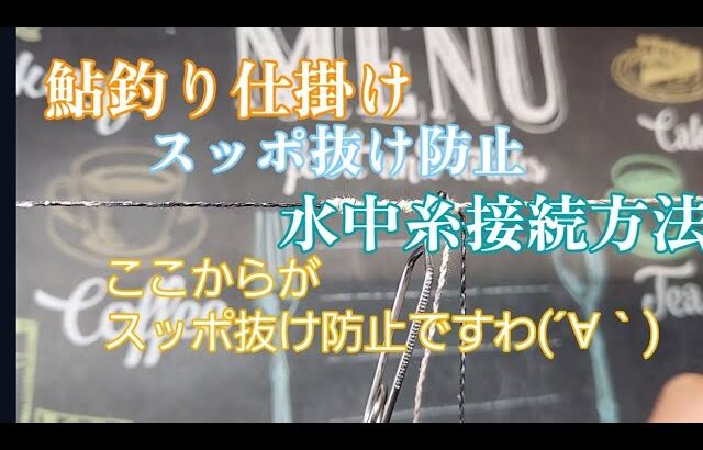 鮎釣り仕掛け　つけ糸スッポ抜けた事がある人だけご視聴下さい　水中糸接続方法