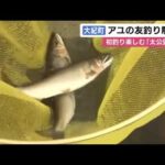 多くの釣り人が一斉に繰り出す…大内山川でアユの友釣りが解禁 体長18cm程のアユを次々に 三重・大紀町 (2023/05/13 12:21)
