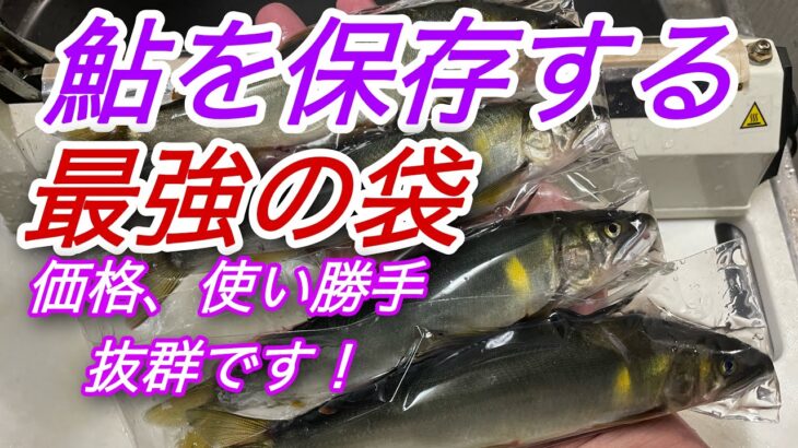 鮎を保存する最強の袋！価格、使い勝手、最高です