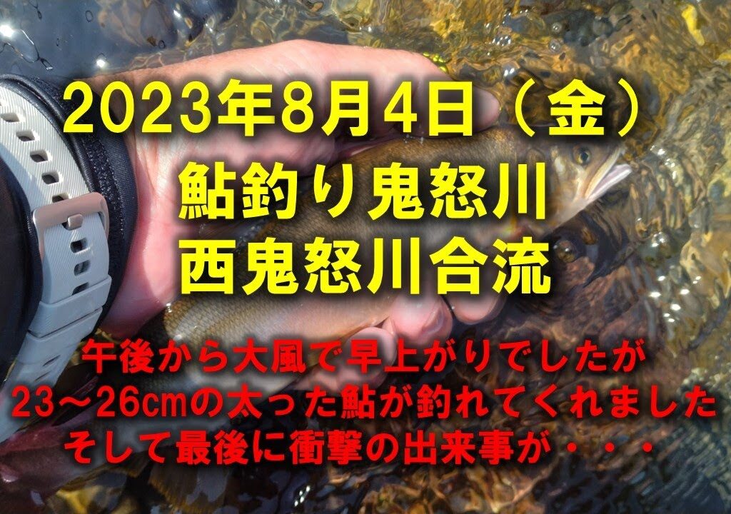 【2023鮎釣り】8月4日（金）鬼怒川釣行（西鬼怒川合流）