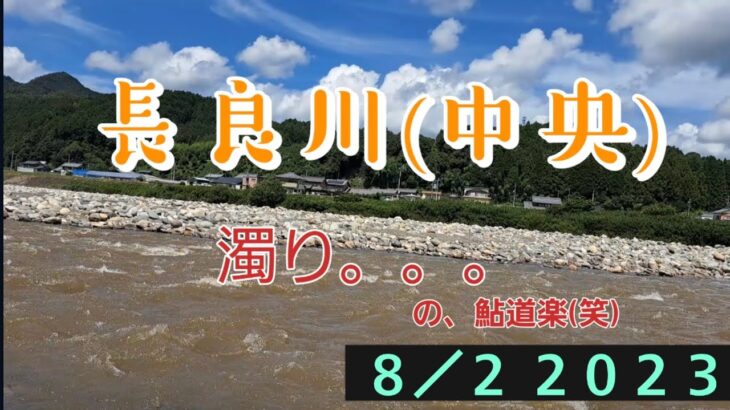 長良川(中央)　鮎釣り　濁り。。。8/2 2023