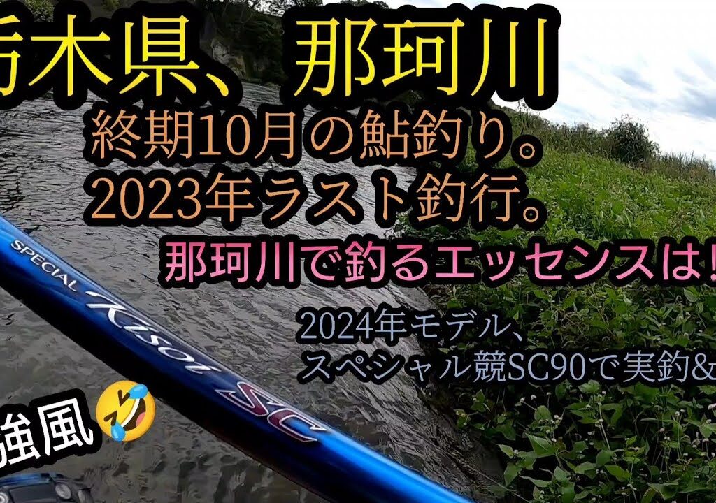 10月の那珂川鮎釣り。終期&強風の攻防。2023年ラスト釣行日。