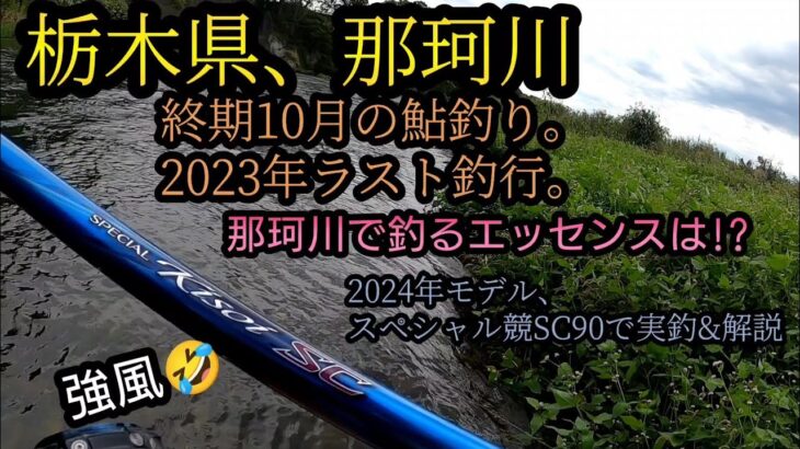 10月の那珂川鮎釣り。終期&強風の攻防。2023年ラスト釣行日。