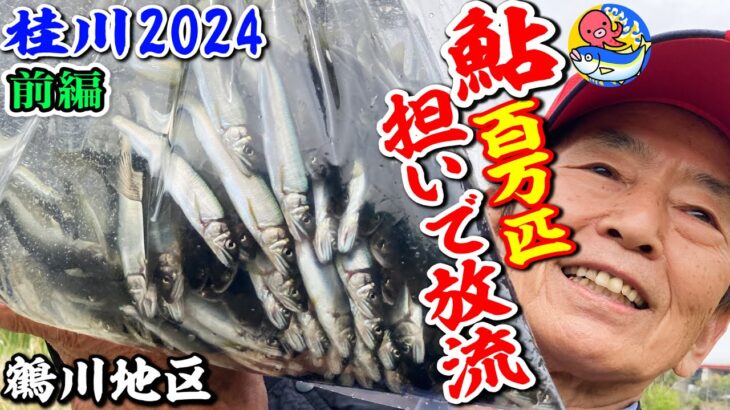 2024桂川鮎100万匹放流【前編】漁協スタッフが鮎担いじゃうぞ!!【山梨桂川・鶴川地区】