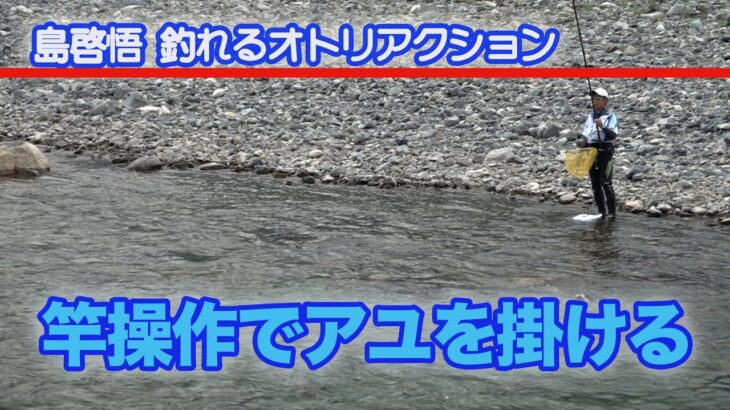 島啓悟釣れるオトリアクション 竿操作でアユを掛ける