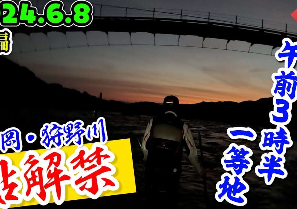 一等地入った【2024.6.8狩野川”鮎釣り”解禁】今年も午前3時半に川に入ったぞ!!前編【静岡・狩野川】