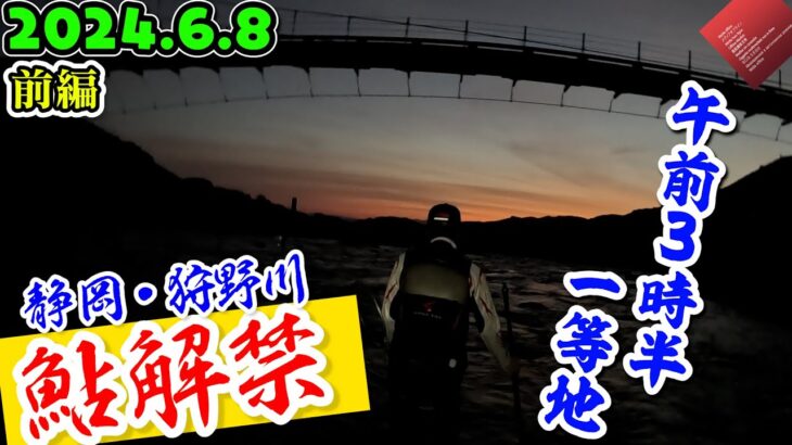 一等地入った【2024.6.8狩野川”鮎釣り”解禁】今年も午前3時半に川に入ったぞ!!前編【静岡・狩野川】
