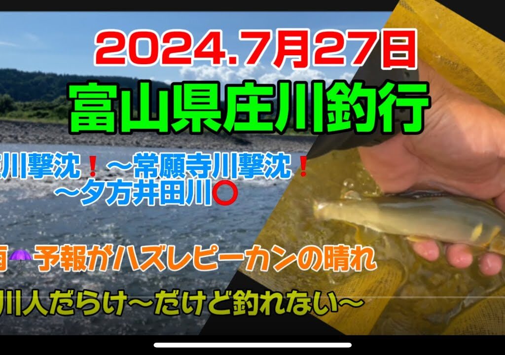 2024.7月27日.富山県庄川釣行〜　#釣り#鮎釣り#鮎#サンテック#サンラインフィールドテスター #サンライン#capcut #pr #富山県