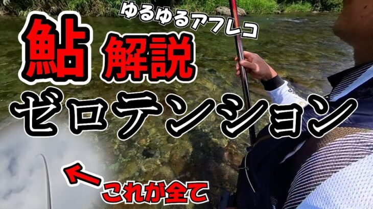 【鮎釣り解説】これが出来ないと話にならない！？「ゼロテンション」を泳がせ釣りしながら解説します #釣り #鮎釣り  #fishing #DJI #insta360