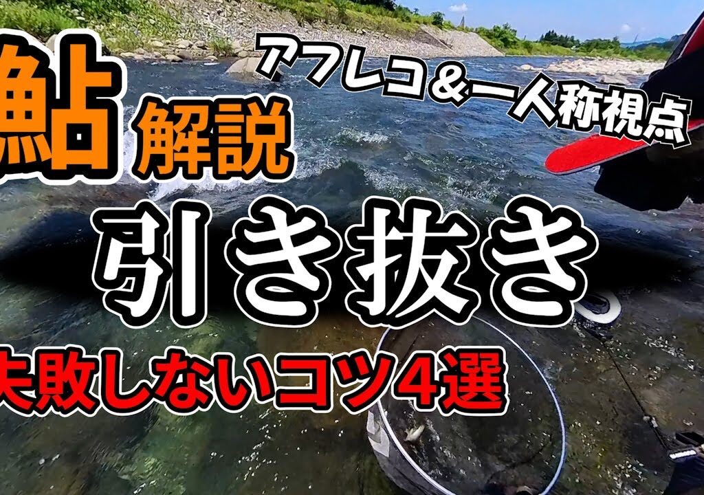 【鮎】引き抜きを失敗しない４つのコツを目線映像で解説！初心者必見！ #釣り #鮎釣り #初心者 #pov #fishing