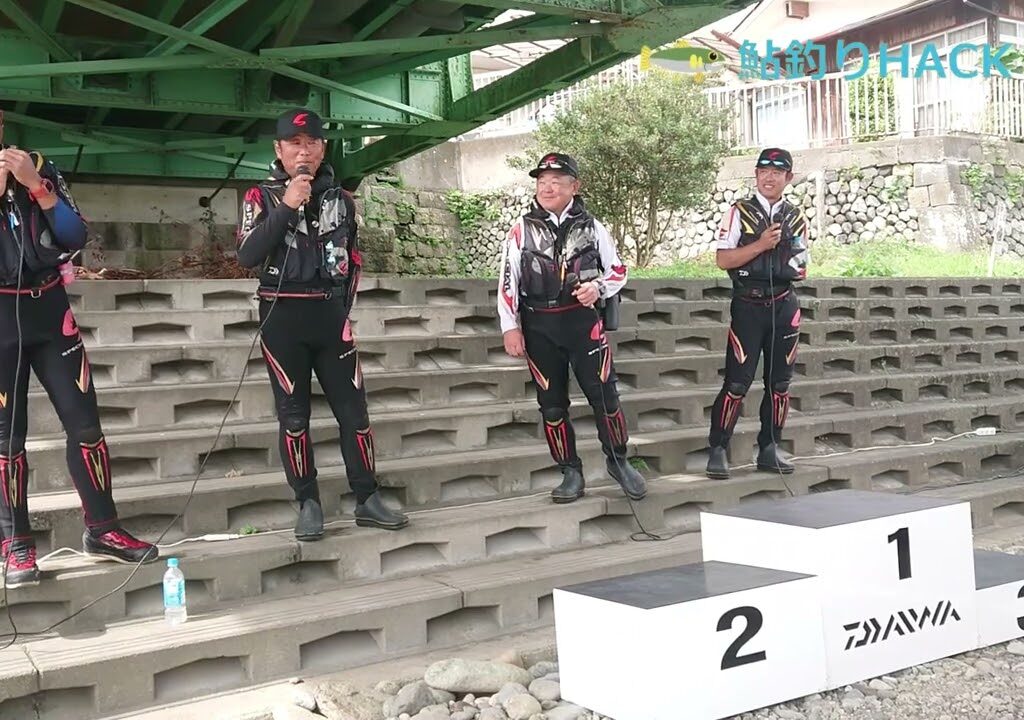 「2024 ダイワ鮎スペシャルファンミーティング in 那珂川」トークショー冒頭テスター紹介シーン