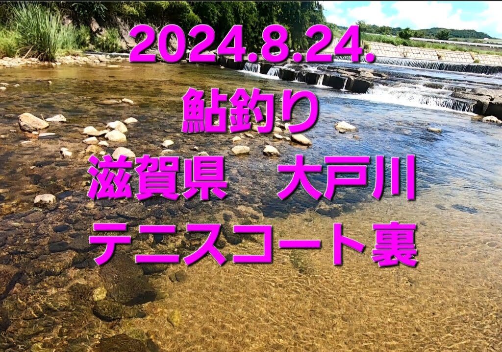 2024.8.24 滋賀県大戸川　テニスコート裏　鮎釣り　短時間釣行
