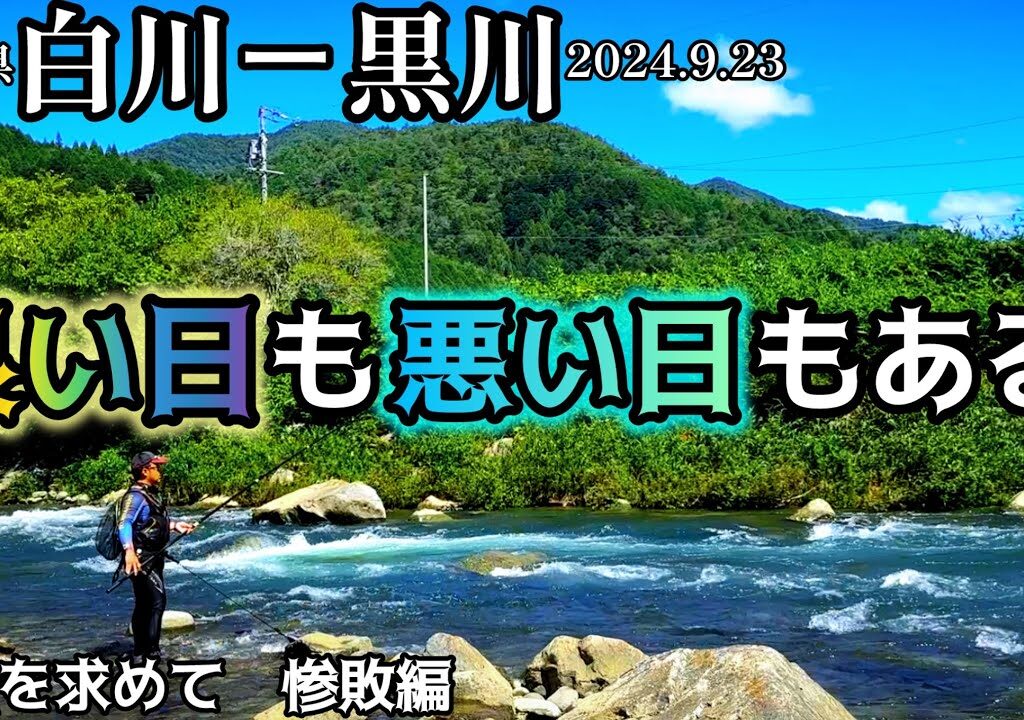 【鮎釣り】白川、黒川（岐阜県）｜2024.9.23（月）【友釣り】