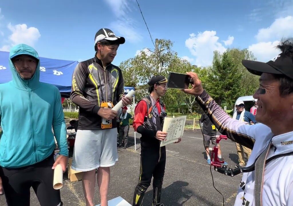 R6.9.8 付知川メガ鮎釣り大会入賞者（男性）インタビュー
