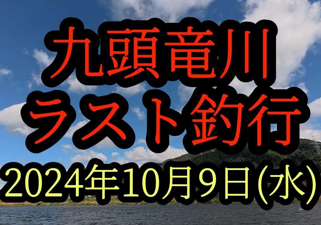 『ラスト釣行』九頭竜川鮎釣り　2024年10月9日