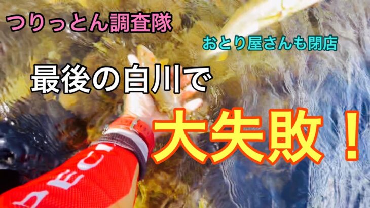 ［鮎の友釣り］ラストチャンスの尺鮎狙いで大失敗。